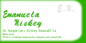 emanuela miskey business card